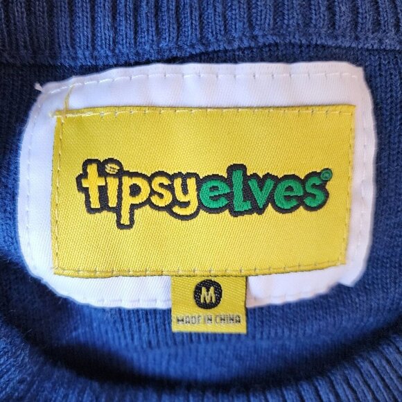 Tipsy Elves Christmas Tree with Beer Holsters Ugly Christmas Sweater Mens Medium - Picture 5 of 7